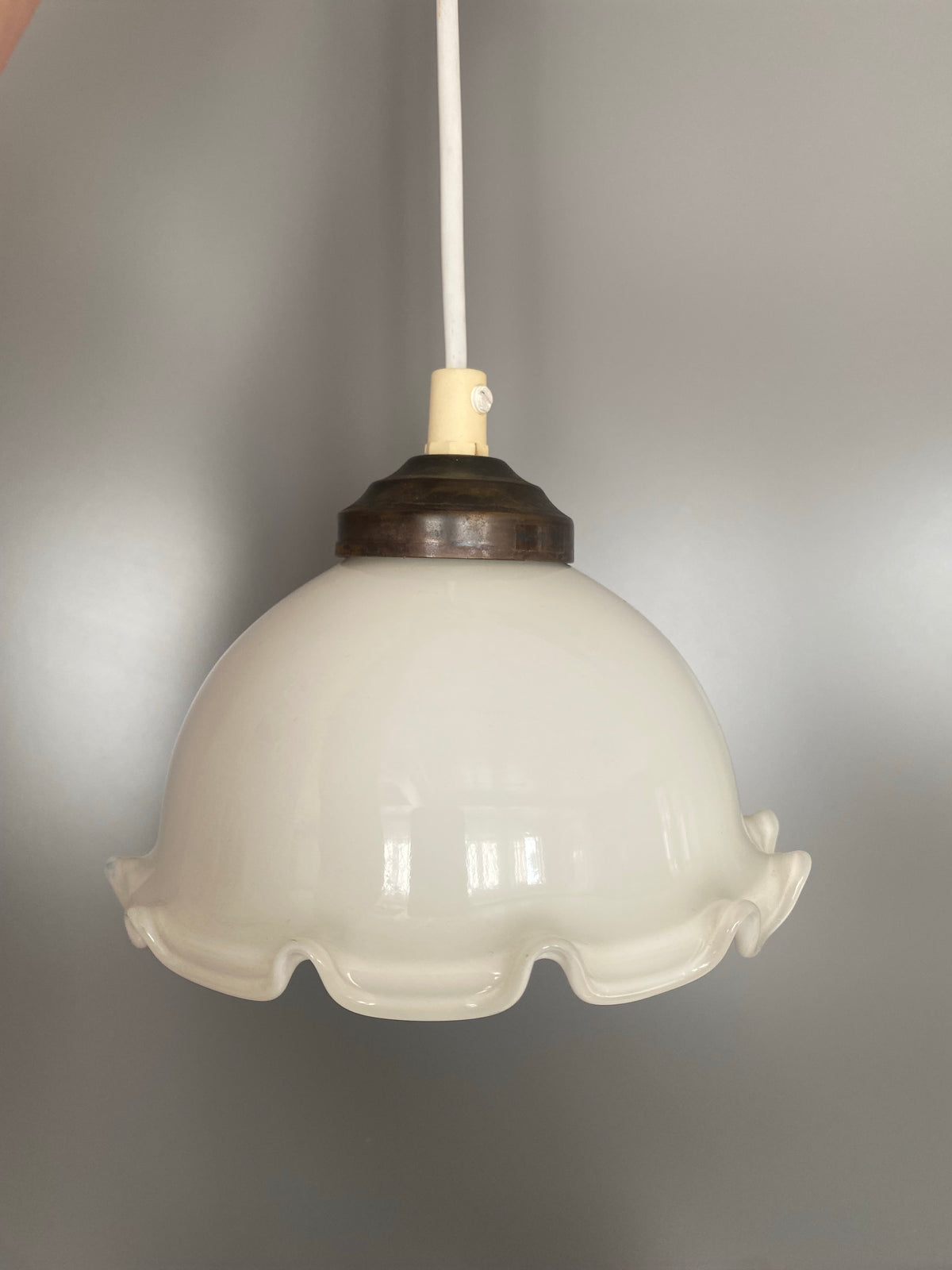 Gräddbakelse till lampa med volang