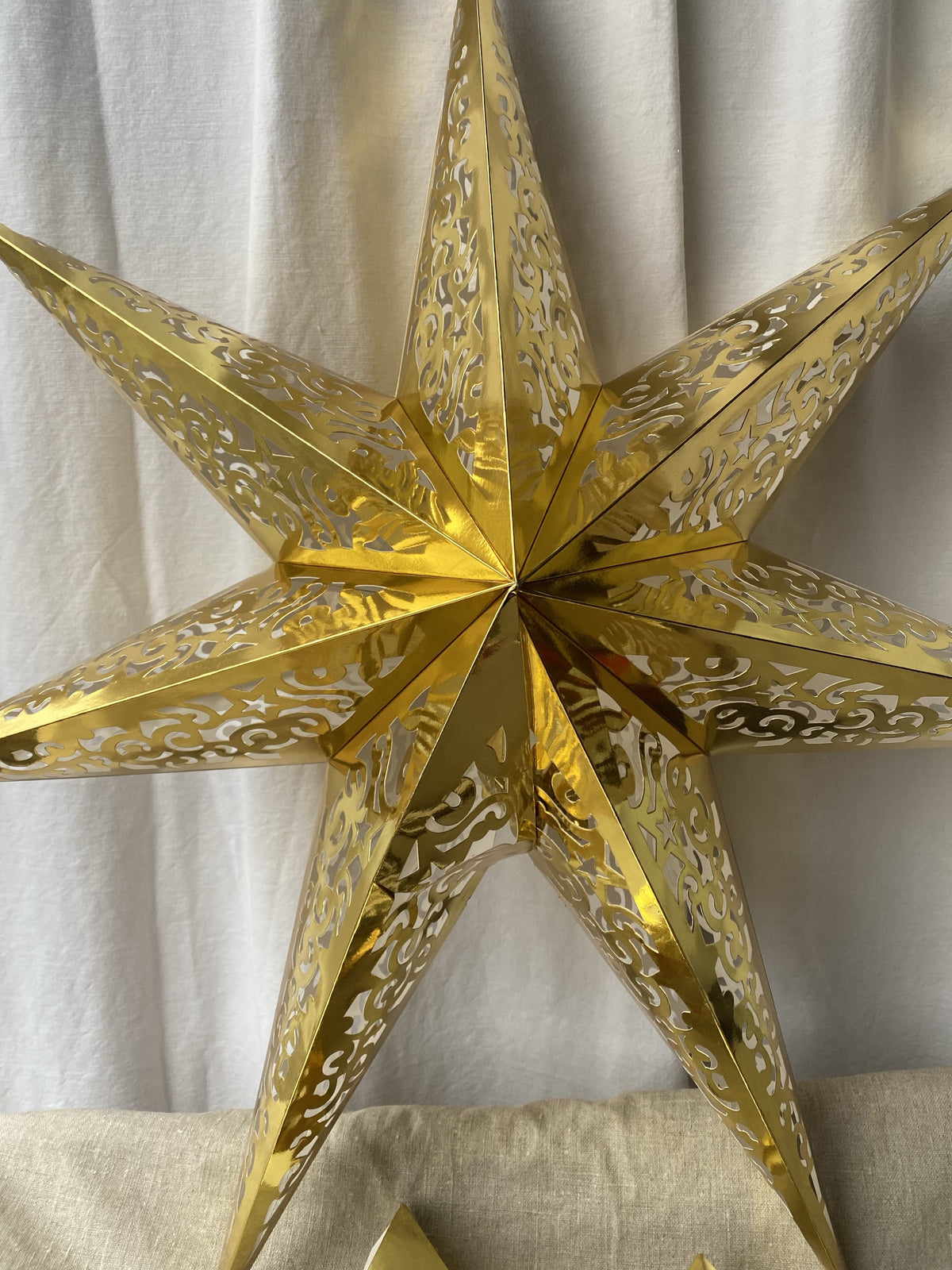 Adventsstjärnor ~ guld 2st