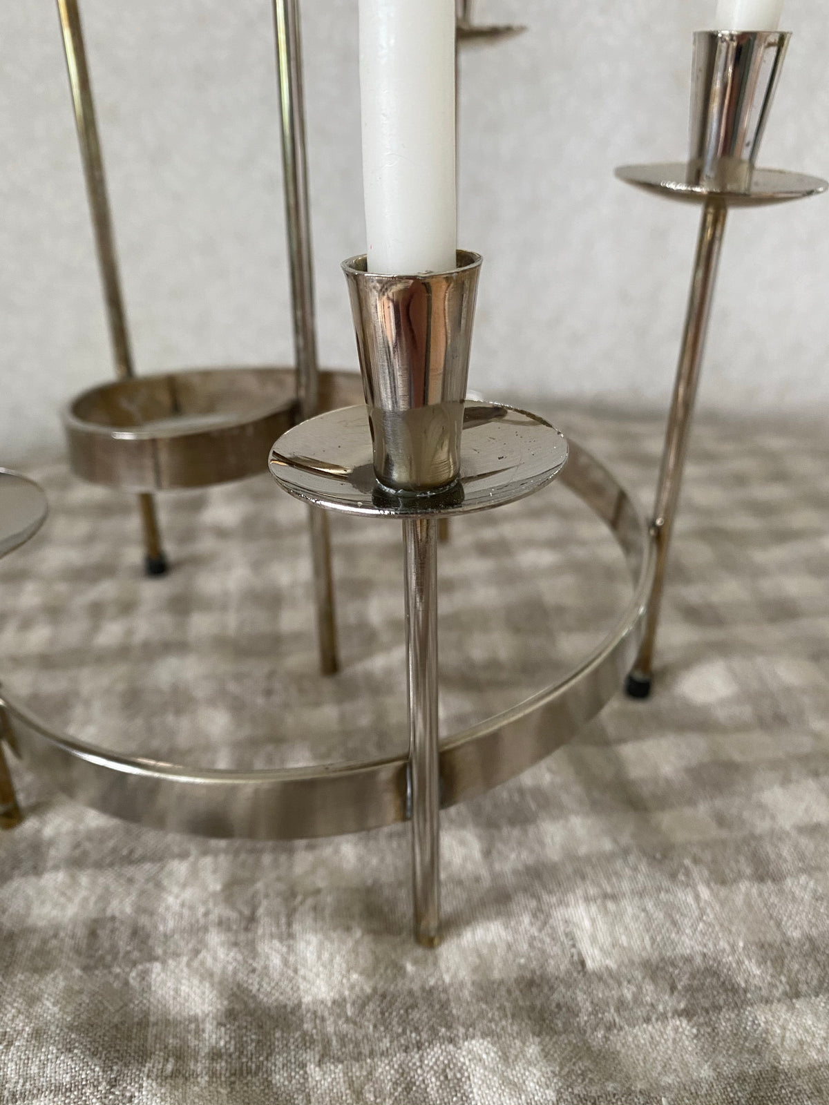 Flerarmad ljusstake i silver