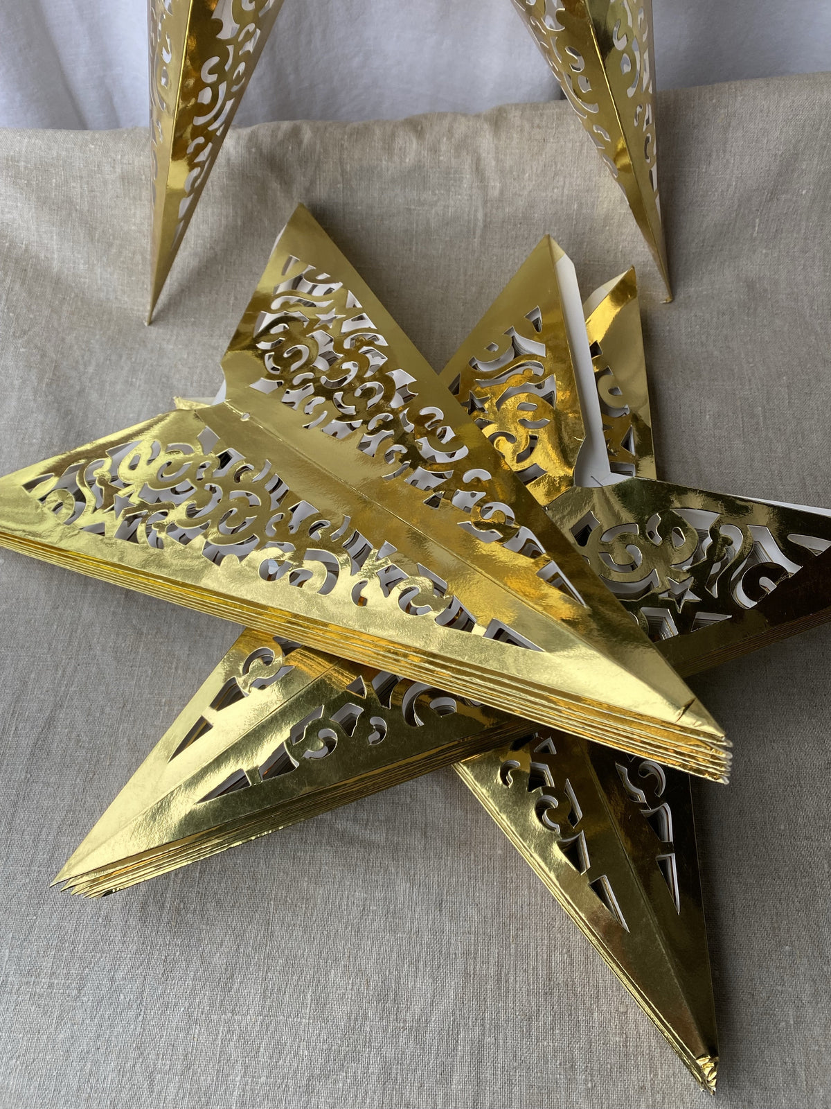 Adventsstjärnor ~ guld 2st