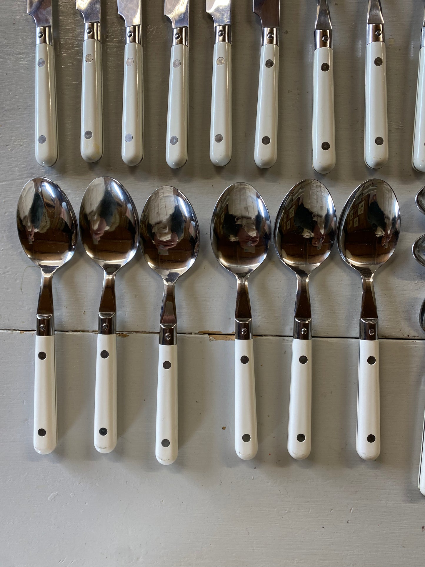 24 delar vintage bestick rostfritt stål
