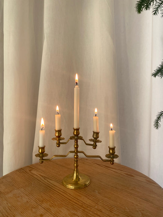 Mässingsljusstake för julgransljus